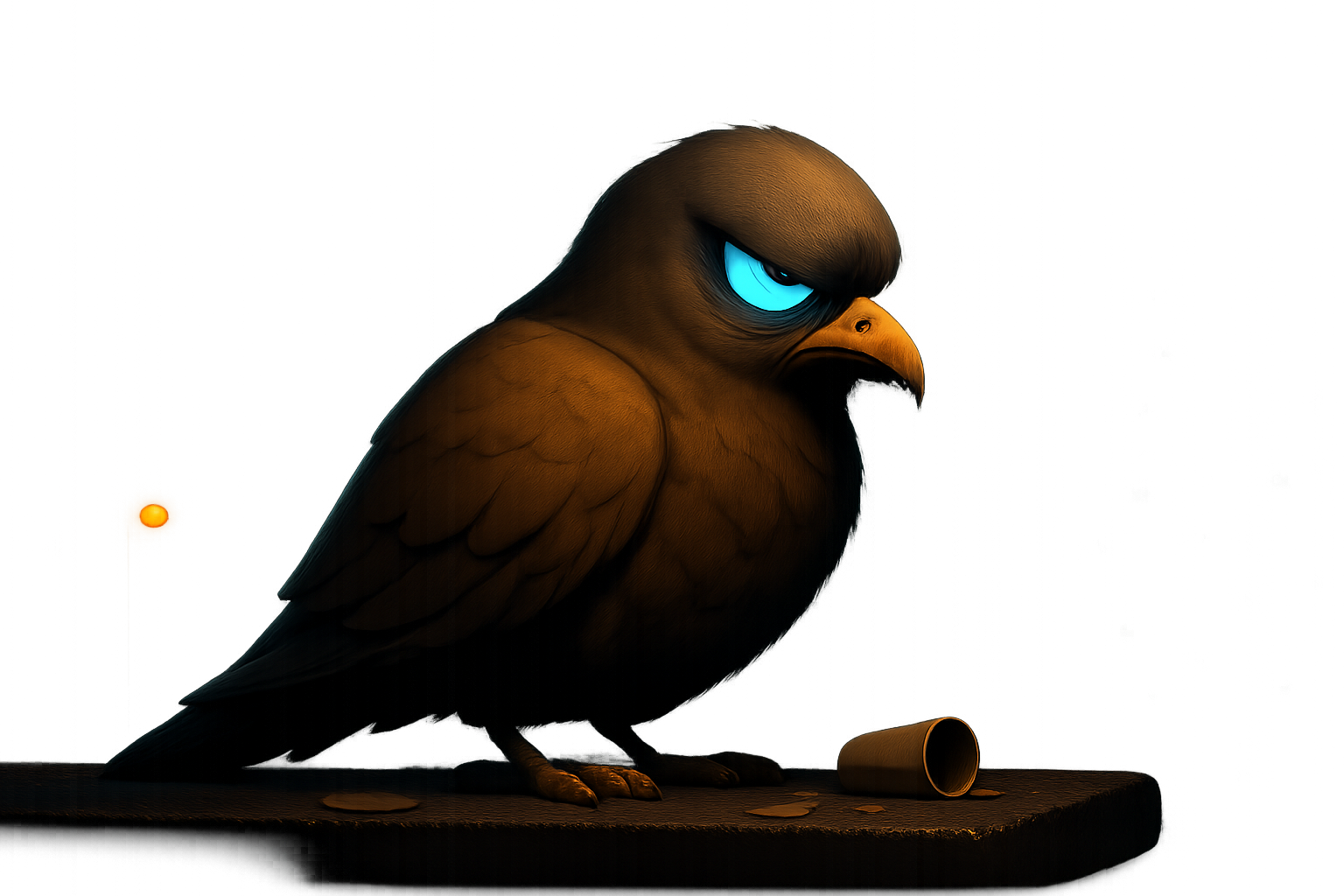 Grumpy 4AM Rooftop Pigeon